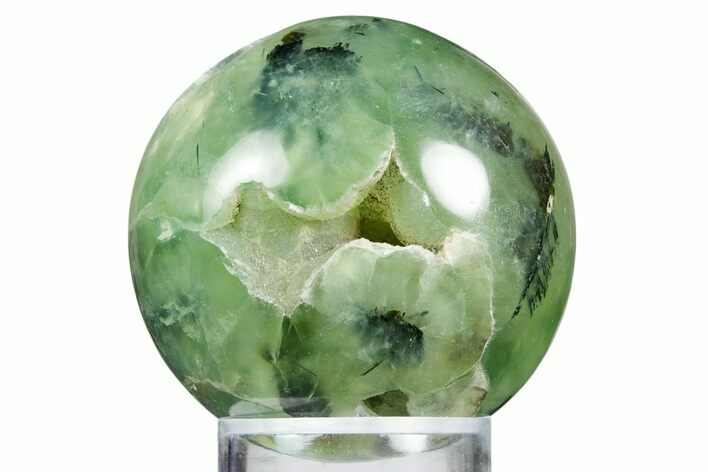 Polished Prehnite With Epidote Sphere #343058